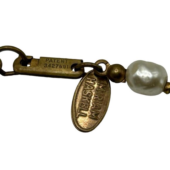 Vintage Signed Miriam Haskell Niki Pearl Choker Length Necklace - Picture 6 of 6